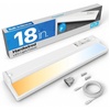 image:imageHardwired Under Cabinet Lighting 24 Inch 14W LED Under Cabinet Lights Linkable up to 20 Units via 15inch Cable 5 CCT amp 4Way Dimmable Under Counter Lights for Kitchen Builtin Switch CRIgt90 FCC1 Pack