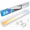 image:imageLED Under Cabinet Lighting Plug in or Hardwired 24 Inch 14W Under Counter Lights for Kitchen Builtin Switch 5 CCT 2700K5000K amp 4Level Dimmable 2 Linkable Ways up to 20 Units CRI 90 FCC1 Pack