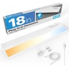 image:imageLED Under Cabinet Lighting Plug in or Hardwired 24 Inch 14W Under Counter Lights for Kitchen Builtin Switch 5 CCT 2700K5000K amp 4Level Dimmable 2 Linkable Ways up to 20 Units CRI 90 FCC1 Pack
