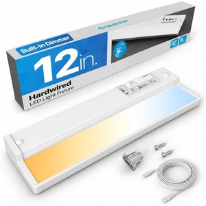 image:imageHardwired Under Cabinet Lighting 24 Inch 14W LED Under Cabinet Lights Linkable up to 20 Units via 15inch Cable 5 CCT amp 4Way Dimmable Under Counter Lights for Kitchen Builtin Switch CRIgt90 FCC1 Pack