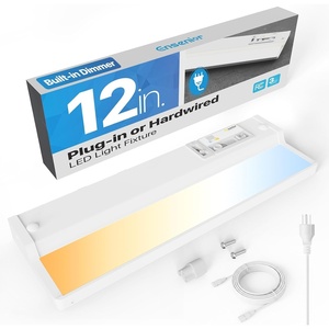 image:imageLED Under Cabinet Lighting Plug in or Hardwired 24 Inch 14W Under Counter Lights for Kitchen Builtin Switch 5 CCT 2700K5000K amp 4Level Dimmable 2 Linkable Ways up to 20 Units CRI 90 FCC1 Pack