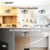 image:imageEnsenior Ceiling Fans with Lights and Remote 24 Low Profile Ceiling Fan Flush Mount APP Control 6 Speed 3CCT Quiet Reversible DC Motor Dimmable Modern Ceiling Fan with Light for BedroomWhiteBlack