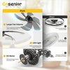 image:imageEnsenior Ceiling Fans with Lights and Remote 24 Low Profile Ceiling Fan Flush Mount APP Control 6 Speed 3CCT Quiet Reversible DC Motor Dimmable Modern Ceiling Fan with Light for BedroomWhiteWhite