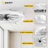 image:imageEnsenior Ceiling Fans with Lights and Remote 24 Low Profile Ceiling Fan Flush Mount APP Control 6 Speed 3CCT Quiet Reversible DC Motor Dimmable Modern Ceiling Fan with Light for BedroomWhiteWhite