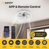 image:imageEnsenior Ceiling Fans with Lights and Remote 24 Low Profile Ceiling Fan Flush Mount APP Control 6 Speed 3CCT Quiet Reversible DC Motor Dimmable Modern Ceiling Fan with Light for BedroomWhiteWhite