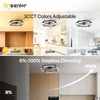 image:imageEnsenior Ceiling Fans with Lights and Remote 24 Low Profile Ceiling Fan Flush Mount APP Control 6 Speed 3CCT Quiet Reversible DC Motor Dimmable Modern Ceiling Fan with Light for BedroomWhiteBlack