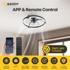 image:imageEnsenior Ceiling Fans with Lights and Remote 24 Low Profile Ceiling Fan Flush Mount APP Control 6 Speed 3CCT Quiet Reversible DC Motor Dimmable Modern Ceiling Fan with Light for BedroomWhiteBlack