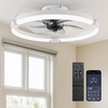 image:imageEnsenior Ceiling Fans with Lights and Remote 24 Low Profile Ceiling Fan Flush Mount APP Control 6 Speed 3CCT Quiet Reversible DC Motor Dimmable Modern Ceiling Fan with Light for BedroomWhiteWhite