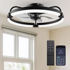 image:imageEnsenior Ceiling Fans with Lights and Remote 24 Low Profile Ceiling Fan Flush Mount APP Control 6 Speed 3CCT Quiet Reversible DC Motor Dimmable Modern Ceiling Fan with Light for BedroomWhiteBlack