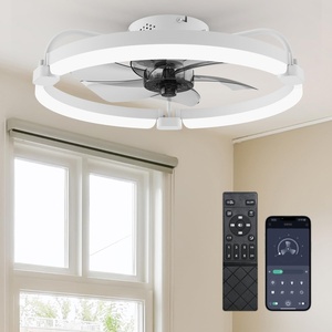 image:imageEnsenior Ceiling Fans with Lights and Remote 24 Low Profile Ceiling Fan Flush Mount APP Control 6 Speed 3CCT Quiet Reversible DC Motor Dimmable Modern Ceiling Fan with Light for BedroomWhiteWhite