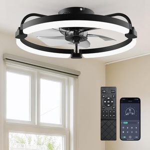 image:imageEnsenior Ceiling Fans with Lights and Remote 24 Low Profile Ceiling Fan Flush Mount APP Control 6 Speed 3CCT Quiet Reversible DC Motor Dimmable Modern Ceiling Fan with Light for BedroomWhiteBlack