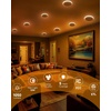 image:imageEnsenior 48 Pack 4 Inch LED Recessed Ceiling Light with Night Light Dimmable 2700K5000K 5CCT 750LM 9W 120V High Brightness Canless Wafer Downlight  ETLampFCCampICWhite6 Inch