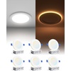 image:imageEnsenior 48 Pack 4 Inch LED Recessed Ceiling Light with Night Light Dimmable 2700K5000K 5CCT 750LM 9W 120V High Brightness Canless Wafer Downlight  ETLampFCCampICWhite4 Inch