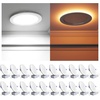 image:imageEnsenior 48 Pack 4 Inch LED Recessed Ceiling Light with Night Light Dimmable 2700K5000K 5CCT 750LM 9W 120V High Brightness Canless Wafer Downlight  ETLampFCCampICWhite6 Inch