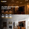 image:imageEnsenior 48 Pack 4 Inch LED Recessed Ceiling Light with Night Light Dimmable 2700K5000K 5CCT 750LM 9W 120V High Brightness Canless Wafer Downlight  ETLampFCCampICBlack4 Inch