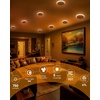 image:imageEnsenior 48 Pack 4 Inch LED Recessed Ceiling Light with Night Light Dimmable 2700K5000K 5CCT 750LM 9W 120V High Brightness Canless Wafer Downlight  ETLampFCCampICWhite4 Inch