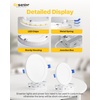 image:imageEnsenior 48 Pack 4 Inch LED Recessed Ceiling Light with Night Light Dimmable 2700K5000K 5CCT 750LM 9W 120V High Brightness Canless Wafer Downlight  ETLampFCCampICWhite6 Inch