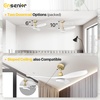 image:imageEnsenior 52 Inch Flush Mount Ceiling Fan with Light and Remote Black Low Profile Ceiling Fans with Lights for Bedroom Living Room 3 ABS Blades Modern Quiet Reversible DC Motor 3CCT 6 SpeedsWhite and Gold