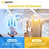 image:imageEnsenior 52 Inch Flush Mount Ceiling Fan with Light and Remote Black Low Profile Ceiling Fans with Lights for Bedroom Living Room 3 ABS Blades Modern Quiet Reversible DC Motor 3CCT 6 SpeedsWhite and Gold