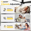 image:imageEnsenior 52 Inch Flush Mount Ceiling Fan with Light and Remote Black Low Profile Ceiling Fans with Lights for Bedroom Living Room 3 ABS Blades Modern Quiet Reversible DC Motor 3CCT 6 SpeedsBlack