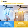 image:imageEnsenior 52 Inch Flush Mount Ceiling Fan with Light and Remote Black Low Profile Ceiling Fans with Lights for Bedroom Living Room 3 ABS Blades Modern Quiet Reversible DC Motor 3CCT 6 SpeedsBlack