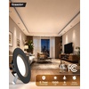 image:imageEnsenior 56 Inch 5CCT LED Can Lights 12 Pack Retrofit Led Recessed Lighting Baffle Trim Dimmable 9W110W 1000LM 2700K3000K3500K4000K5000K Selectable IC Rated Black  ETL amp FCC12 Pack