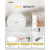image:imageEnsenior 56 Inch 5CCT LED Can Lights 12 Pack Retrofit Led Recessed Lighting Baffle Trim Dimmable 9W110W 1000LM 2700K3000K3500K4000K5000K Selectable IC Rated Black  ETL amp FCC6 Pack