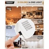 image:imageEnsenior 56 Inch 5CCT LED Can Lights 12 Pack Retrofit Led Recessed Lighting Baffle Trim Dimmable 9W110W 1000LM 2700K3000K3500K4000K5000K Selectable IC Rated Black  ETL amp FCC12 Pack