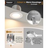 image:imageEnsenior 56 Inch 5CCT LED Can Lights 12 Pack Retrofit Led Recessed Lighting Baffle Trim Dimmable 9W110W 1000LM 2700K3000K3500K4000K5000K Selectable IC Rated Black  ETL amp FCC24 Pack
