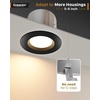 image:imageEnsenior 56 Inch 5CCT LED Can Lights 12 Pack Retrofit Led Recessed Lighting Baffle Trim Dimmable 9W110W 1000LM 2700K3000K3500K4000K5000K Selectable IC Rated Black  ETL amp FCC12 Pack