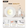image:imageEnsenior 56 Inch 5CCT LED Can Lights 12 Pack Retrofit Led Recessed Lighting Baffle Trim Dimmable 9W110W 1000LM 2700K3000K3500K4000K5000K Selectable IC Rated Black  ETL amp FCC6 Pack