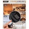 image:imageEnsenior 56 Inch 5CCT LED Can Lights 12 Pack Retrofit Led Recessed Lighting Baffle Trim Dimmable 9W110W 1000LM 2700K3000K3500K4000K5000K Selectable IC Rated Black  ETL amp FCC4 Pack