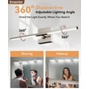 image:imageEnsenior Modern Brushed Nickel Bathroom Vanity Light 24 inch Builtin Dimmer 1100LM Dimmable 5CCT Led Bath Lights Bar Vanity Light for Bathroom Mirror Cabinets BedroomFCC amp ETL CertificatedBrushed Nickel