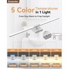 image:imageEnsenior Modern Brushed Nickel Bathroom Vanity Light 24 inch Builtin Dimmer 1100LM Dimmable 5CCT Led Bath Lights Bar Vanity Light for Bathroom Mirror Cabinets BedroomFCC amp ETL CertificatedMatte Grey