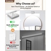 image:imageEnsenior Modern Brushed Nickel Bathroom Vanity Light 24 inch Builtin Dimmer 1100LM Dimmable 5CCT Led Bath Lights Bar Vanity Light for Bathroom Mirror Cabinets BedroomFCC amp ETL CertificatedMatte Grey