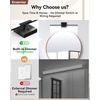image:imageEnsenior Modern Brushed Nickel Bathroom Vanity Light 24 inch Builtin Dimmer 1100LM Dimmable 5CCT Led Bath Lights Bar Vanity Light for Bathroom Mirror Cabinets BedroomFCC amp ETL CertificatedBlack