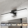 image:imageEnsenior Modern Brushed Nickel Bathroom Vanity Light 24 inch Builtin Dimmer 1100LM Dimmable 5CCT Led Bath Lights Bar Vanity Light for Bathroom Mirror Cabinets BedroomFCC amp ETL CertificatedBlack