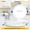 image:imageEnsenior 6 Pack 7 Inch LED Recessed Ceiling Light 5CCT 1200LM 12W 120V  2700K5000K Selectable 5100 Dimmable UltraThin Canless Wafer Downlight Aluminum Damp Rated ETLampFCCampIC24 Pack  7 Inch