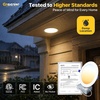 image:imageEnsenior 6 Pack 7 Inch LED Recessed Ceiling Light 5CCT 1200LM 12W 120V  2700K5000K Selectable 5100 Dimmable UltraThin Canless Wafer Downlight Aluminum Damp Rated ETLampFCCampIC24 Pack  7 Inch