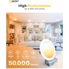 image:imageEnsenior 6 Pack 7 Inch LED Recessed Ceiling Light 5CCT 1200LM 12W 120V  2700K5000K Selectable 5100 Dimmable UltraThin Canless Wafer Downlight Aluminum Damp Rated ETLampFCCampIC12 Pack  7 Inch