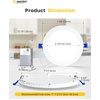 image:imageEnsenior 6 Pack 7 Inch LED Recessed Ceiling Light 5CCT 1200LM 12W 120V  2700K5000K Selectable 5100 Dimmable UltraThin Canless Wafer Downlight Aluminum Damp Rated ETLampFCCampIC12 Pack  7 Inch