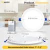 image:imageEnsenior 6 Pack 7 Inch LED Recessed Ceiling Light 5CCT 1200LM 12W 120V  2700K5000K Selectable 5100 Dimmable UltraThin Canless Wafer Downlight Aluminum Damp Rated ETLampFCCampIC4 Pack  7 Inch