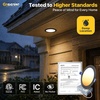 image:imageEnsenior 16 Pack 3 Inch LED Recessed Ceiling Light Dimmable 2700K5000K 5CCT 500LM 6W 120V High Brightness Canless Wafer Downlight  ETLampFCCampIC5000k4000k3500k3000k2700k  5cct Black