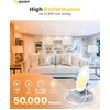 image:imageEnsenior 16 Pack 3 Inch LED Recessed Ceiling Light Dimmable 2700K5000K 5CCT 500LM 6W 120V High Brightness Canless Wafer Downlight  ETLampFCCampIC5000k  White