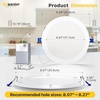 image:imageEnsenior 16 Pack 3 Inch LED Recessed Ceiling Light Dimmable 2700K5000K 5CCT 500LM 6W 120V High Brightness Canless Wafer Downlight  ETLampFCCampIC5000k4000k3500k3000k2700k  5cct White