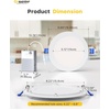 image:imageEnsenior 16 Pack 3 Inch LED Recessed Ceiling Light Dimmable 2700K5000K 5CCT 500LM 6W 120V High Brightness Canless Wafer Downlight  ETLampFCCampIC5000k4000k3000k  3cct White