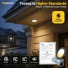 image:imageEnsenior 16 Pack 3 Inch LED Recessed Ceiling Light Dimmable 2700K5000K 5CCT 500LM 6W 120V High Brightness Canless Wafer Downlight  ETLampFCCampIC5000k4000k3500k3000k2700k  5cct Black