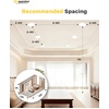 image:imageEnsenior 16 Pack 3 Inch LED Recessed Ceiling Light Dimmable 2700K5000K 5CCT 500LM 6W 120V High Brightness Canless Wafer Downlight  ETLampFCCampIC5000k  White