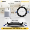 image:imageEnsenior 16 Pack 3 Inch LED Recessed Ceiling Light Dimmable 2700K5000K 5CCT 500LM 6W 120V High Brightness Canless Wafer Downlight  ETLampFCCampIC5000k4000k3500k3000k2700k  5cct Black