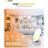image:imageEnsenior 16 Pack 3 Inch LED Recessed Ceiling Light Dimmable 2700K5000K 5CCT 500LM 6W 120V High Brightness Canless Wafer Downlight  ETLampFCCampIC6000k  White